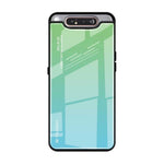 Hærdet Glas med Gradientfarve + PC + TPU Hybridcover til Samsung Galaxy A80/A90