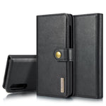 DG.MING Split Leather Phone Case Shell for Samsung Galaxy A50 / A50s / A30s