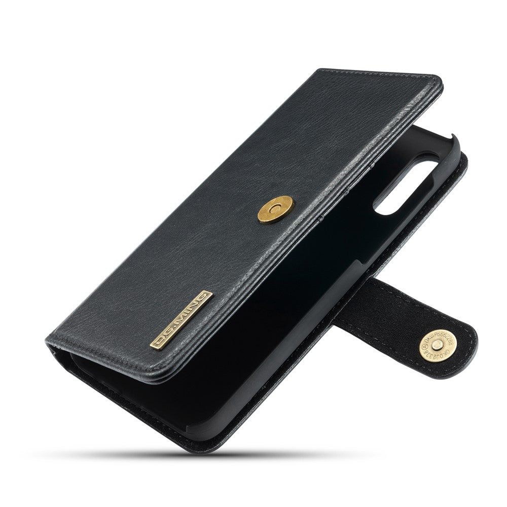 DG.MING Split Leather Phone Case Shell for Samsung Galaxy A50 / A50s / A30s