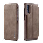 LC.IMEEKE Retro Style Leather Casing with Card Holder for Samsung Galaxy A50/A50s/A30s