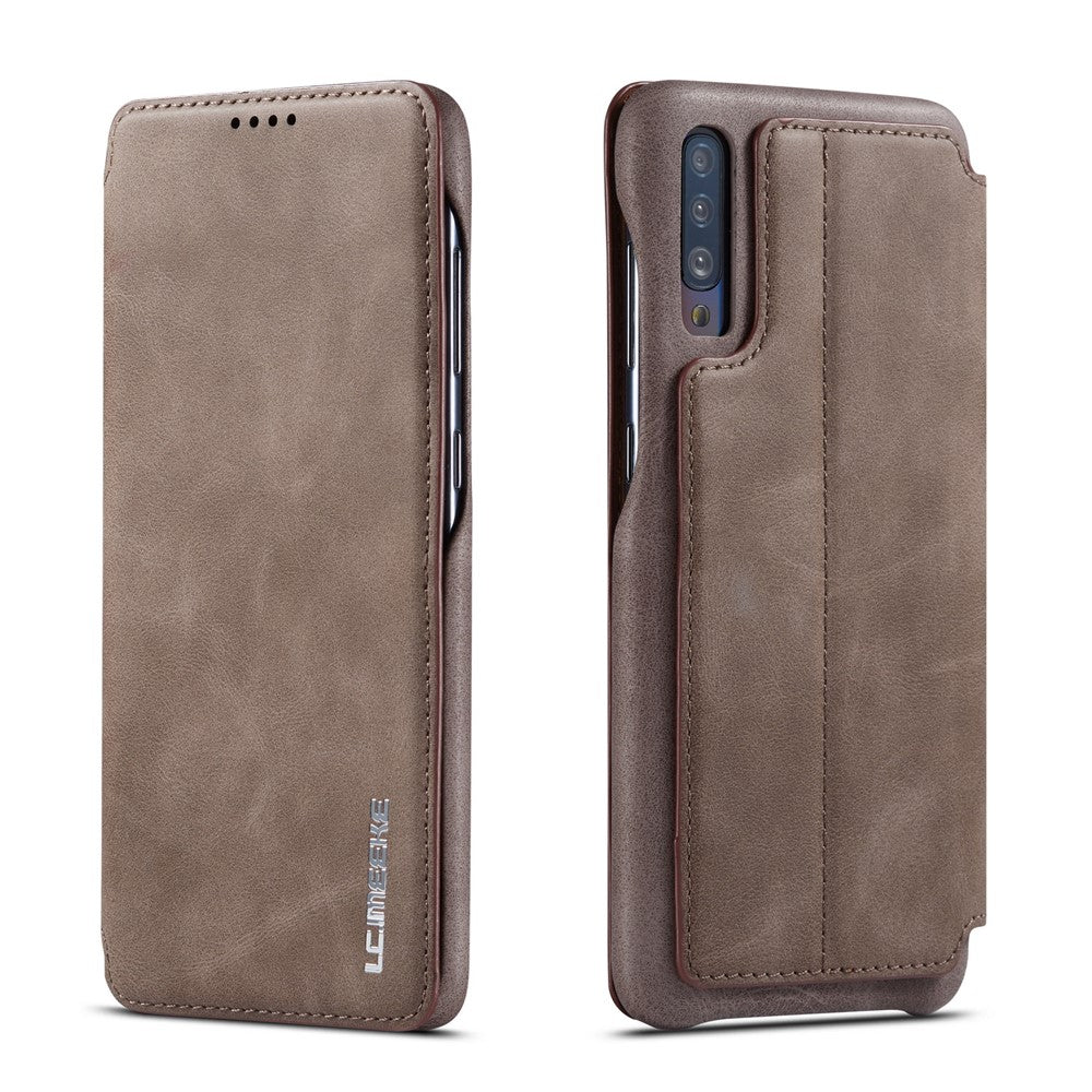 LC.IMEEKE Retro Style Leather Casing with Card Holder for Samsung Galaxy A50/A50s/A30s