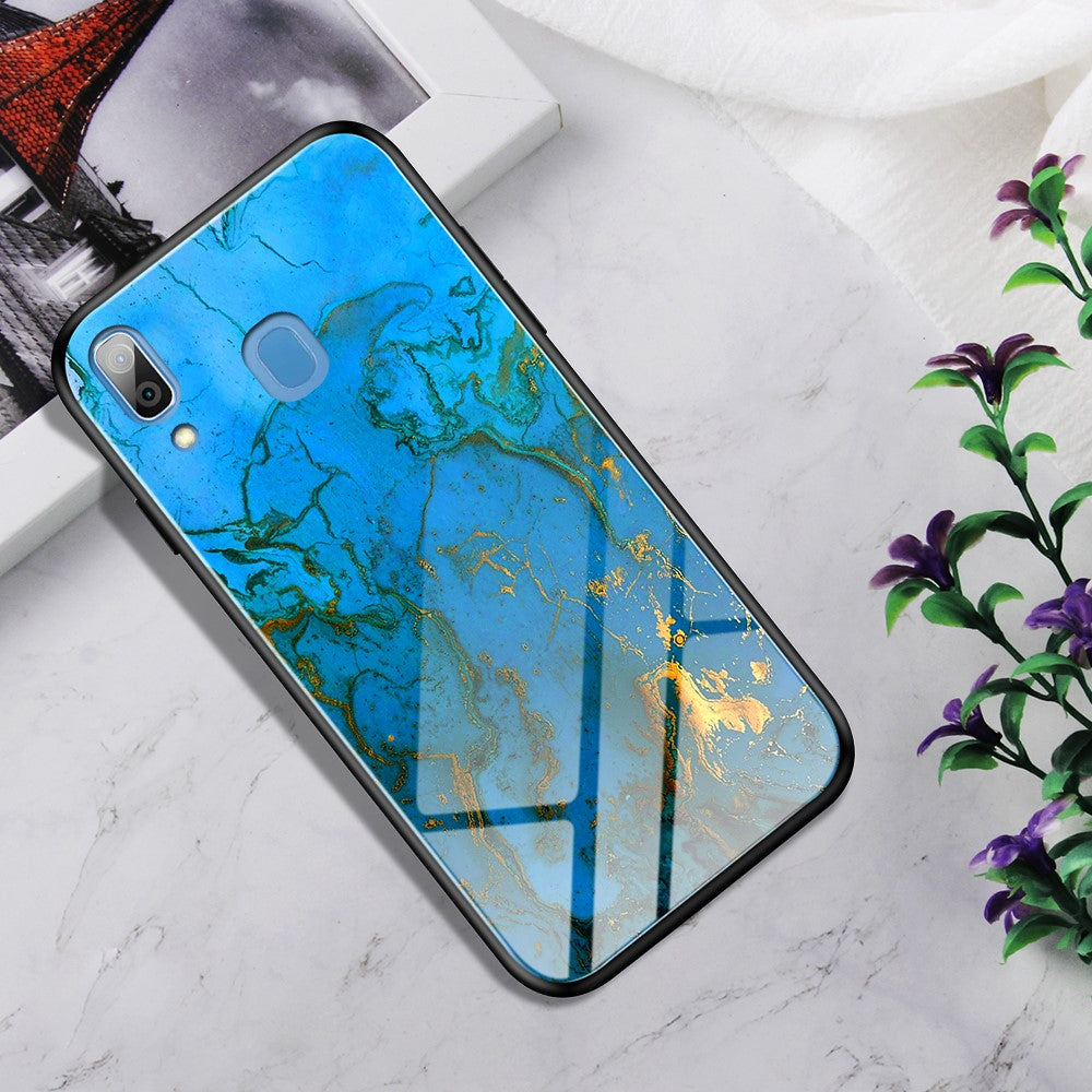 Hybridcover i glas og TPU til Samsung Galaxy A20/A30