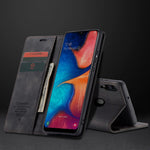 CASEME 013 Series Auto-absorbed Leather Flip Wallet Case for Samsung Galaxy A20e