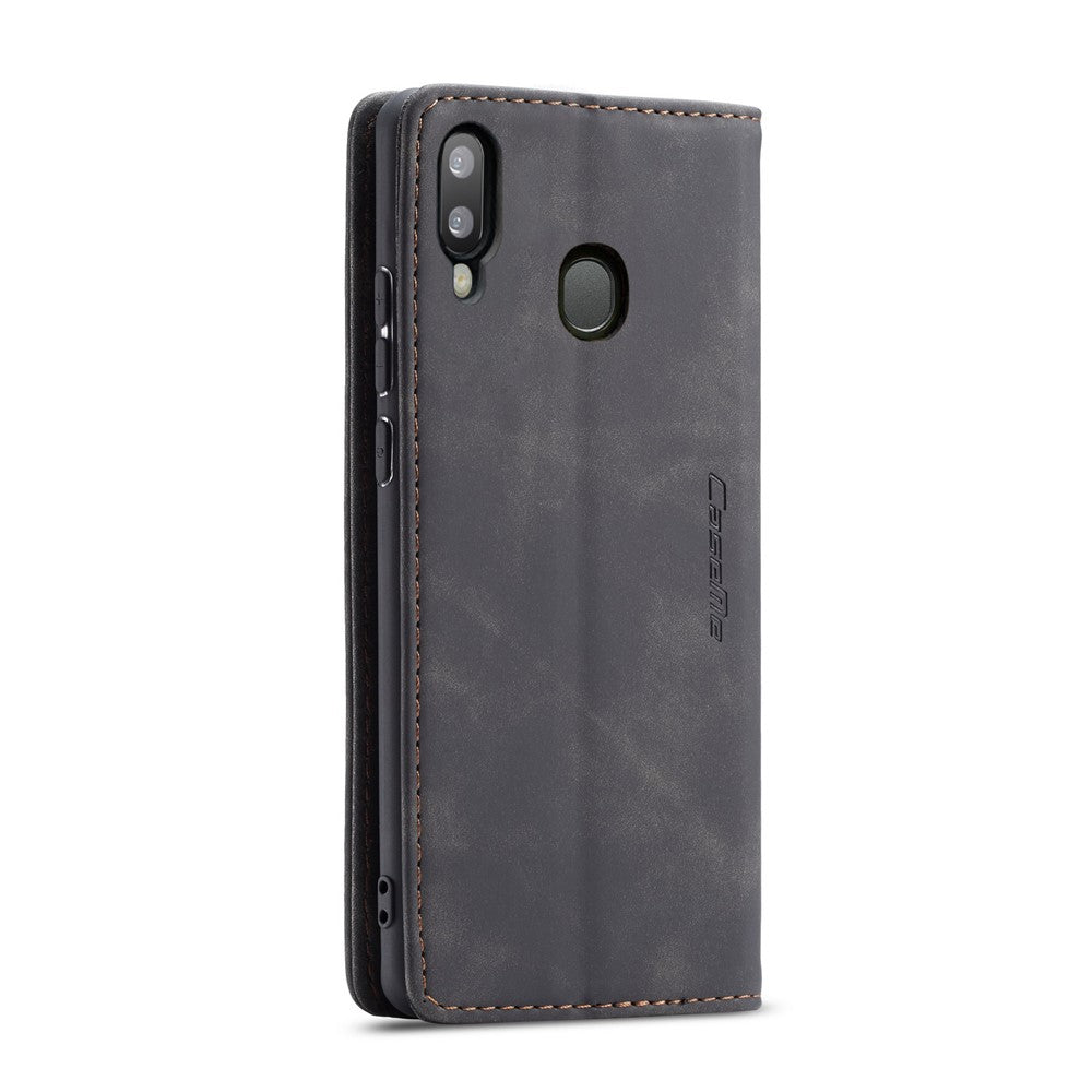 CASEME 013 Series Auto-absorbed Leather Flip Wallet Case for Samsung Galaxy A20e