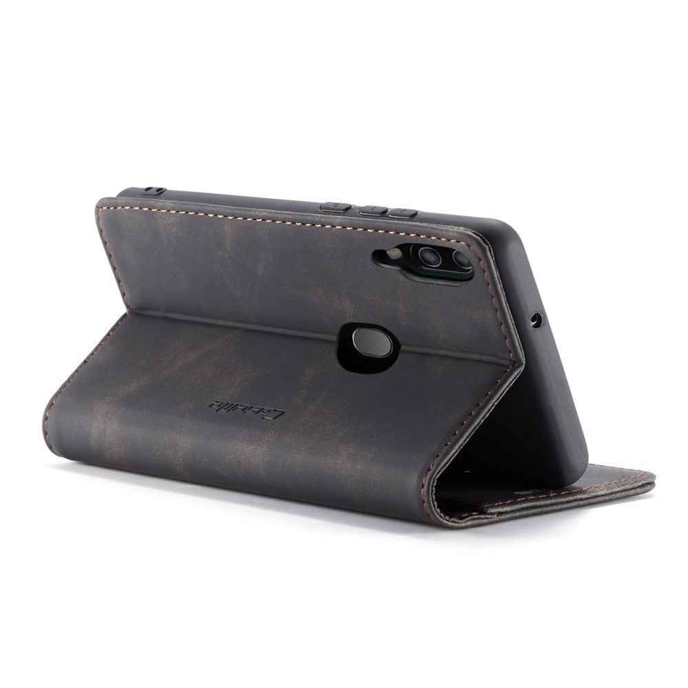 CASEME 013 Series Auto-absorbed Leather Flip Wallet Case for Samsung Galaxy A20e