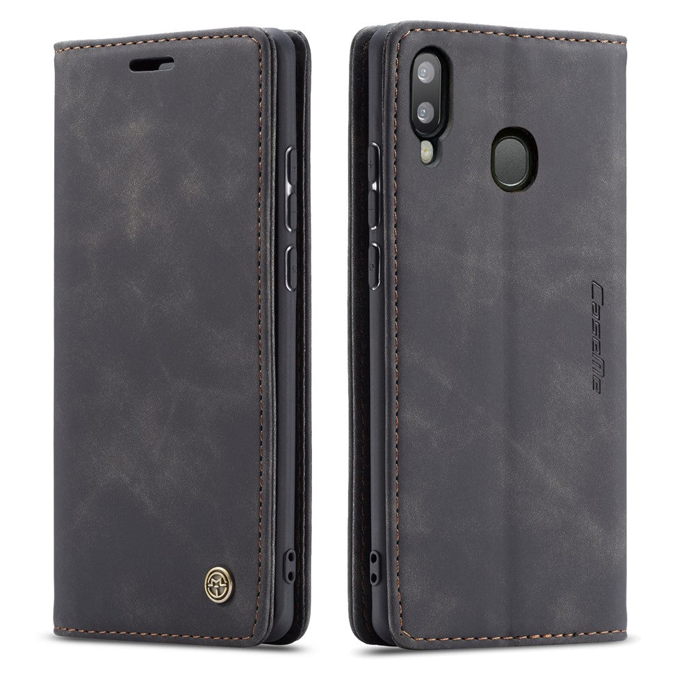 CASEME 013 Series Auto-absorbed Leather Flip Wallet Case for Samsung Galaxy A20e