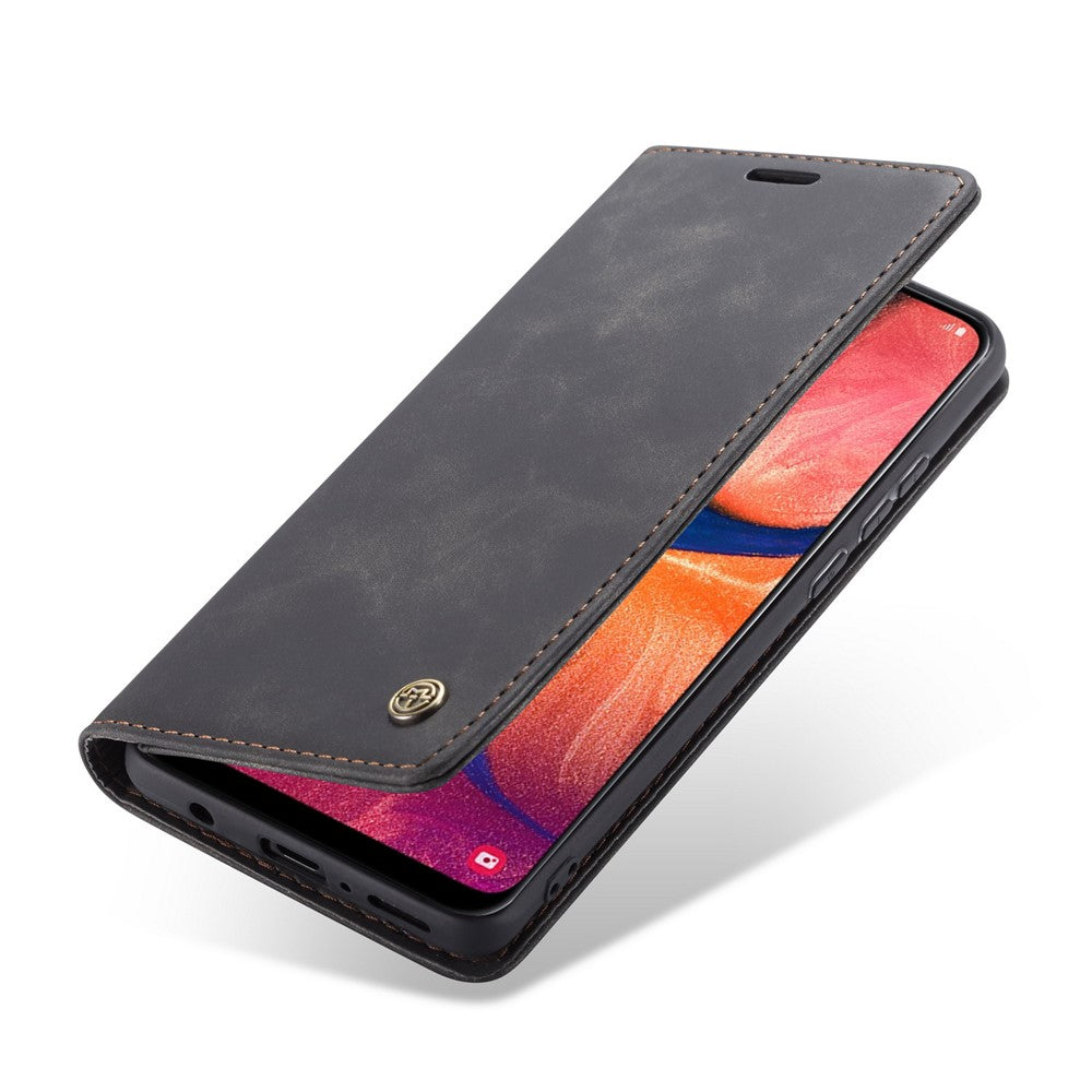CASEME 013 Series Auto-absorbed Leather Flip Wallet Case for Samsung Galaxy A20e