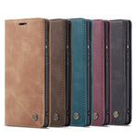 CASEME 013 Series Auto-absorbed Leather Flip Wallet Case for Samsung Galaxy A20e
