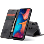 CASEME 013 Series Auto-absorbed Leather Flip Wallet Case for Samsung Galaxy A20e