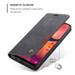 CASEME 013 Series Auto-absorbed Leather Flip Wallet Case for Samsung Galaxy A20e