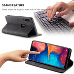CASEME 013 Series Auto-absorbed Leather Flip Wallet Case for Samsung Galaxy A20e