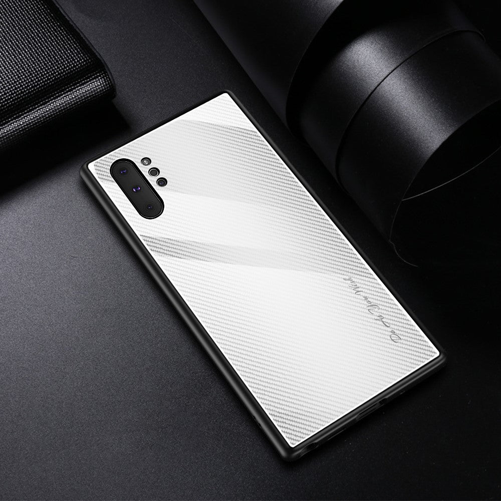Texture Gradient Tempered Glass Back + Soft TPU Edge Phone Shell for Samsung Galaxy Note 10 Plus/Note 10 Plus 5G