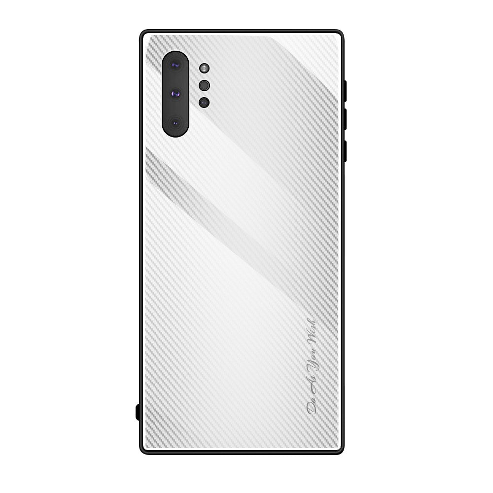 Texture Gradient Tempered Glass Back + Soft TPU Edge Phone Shell for Samsung Galaxy Note 10 Plus/Note 10 Plus 5G