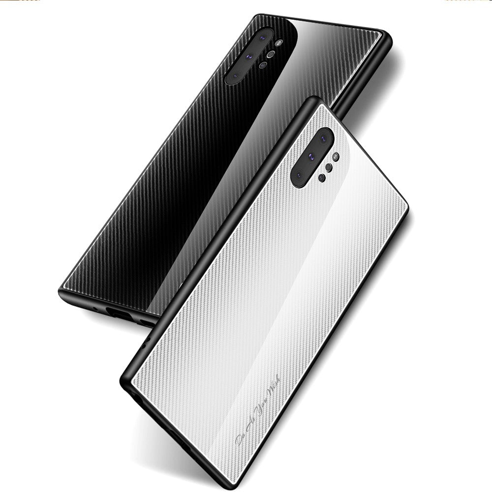 Texture Gradient Tempered Glass Back + Soft TPU Edge Phone Shell for Samsung Galaxy Note 10 Plus/Note 10 Plus 5G