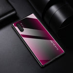 Texture Gradient Tempered Glass Back + Soft TPU Edge Phone Shell for Samsung Galaxy Note 10 Plus/Note 10 Plus 5G