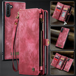 CASEME Multifunktionellt 2-i-1 Plånbok TPU+PU Läder mobilskal för Samsung Galaxy Note 10 / Note 10 5G