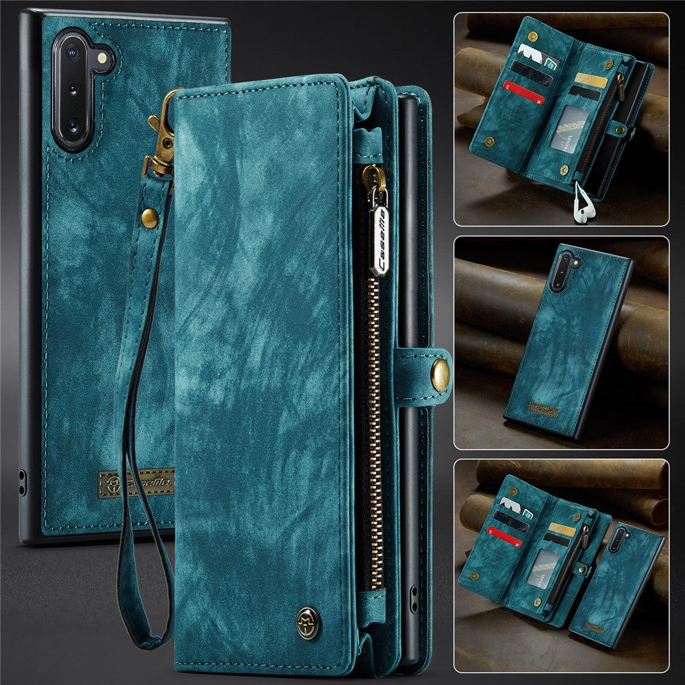 CASEME Multifunktionellt 2-i-1 Plånbok TPU+PU Läder mobilskal för Samsung Galaxy Note 10 / Note 10 5G