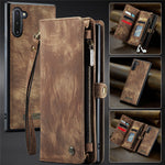 CASEME Multifunktionellt 2-i-1 Plånbok TPU+PU Läder mobilskal för Samsung Galaxy Note 10 / Note 10 5G