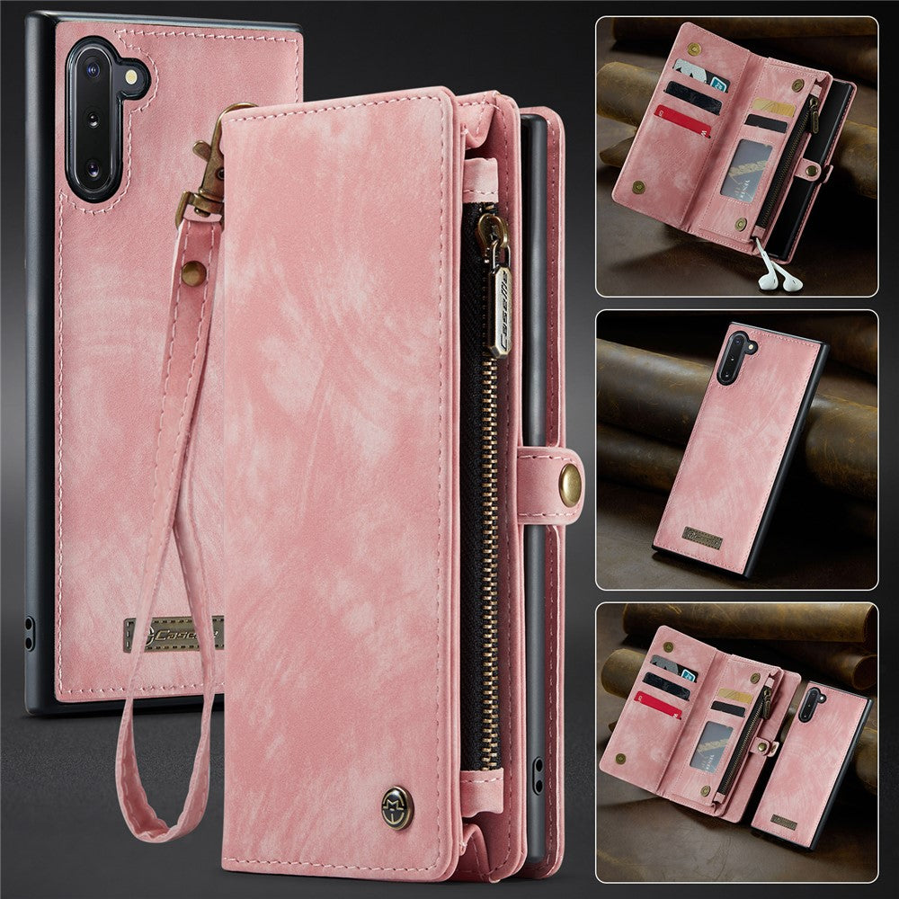 CASEME 008-serien til Samsung Galaxy Note 10 / Note 10 5G PU læder pung-etui Multifunktionelt magnetisk aftageligt stander-telefoncover