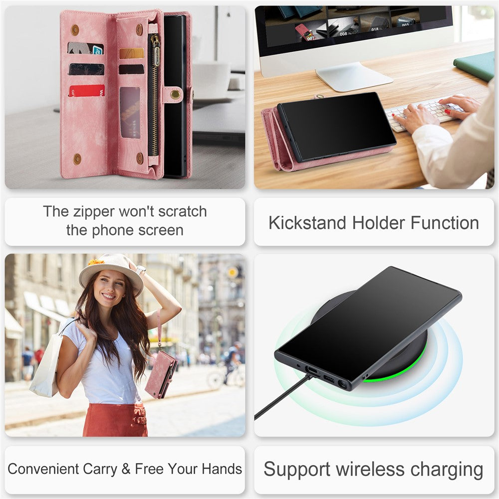 CASEME 008-serien til Samsung Galaxy Note 10 / Note 10 5G PU læder pung-etui Multifunktionelt magnetisk aftageligt stander-telefoncover