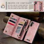CASEME 008-serien til Samsung Galaxy Note 10 / Note 10 5G PU læder pung-etui Multifunktionelt magnetisk aftageligt stander-telefoncover