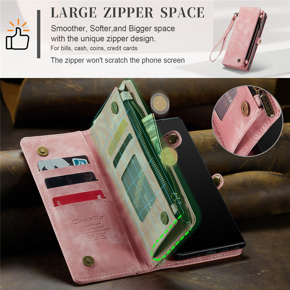 CASEME 008-serien til Samsung Galaxy Note 10 / Note 10 5G PU læder pung-etui Multifunktionelt magnetisk aftageligt stander-telefoncover