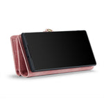 CASEME 008-serien för Samsung Galaxy Note 10 Plus / 10 Plus 5G 2-i-1 avtagbart magnetiskt plånboksfodral PU-läder dragkedja stativ skyddande mobilfodral