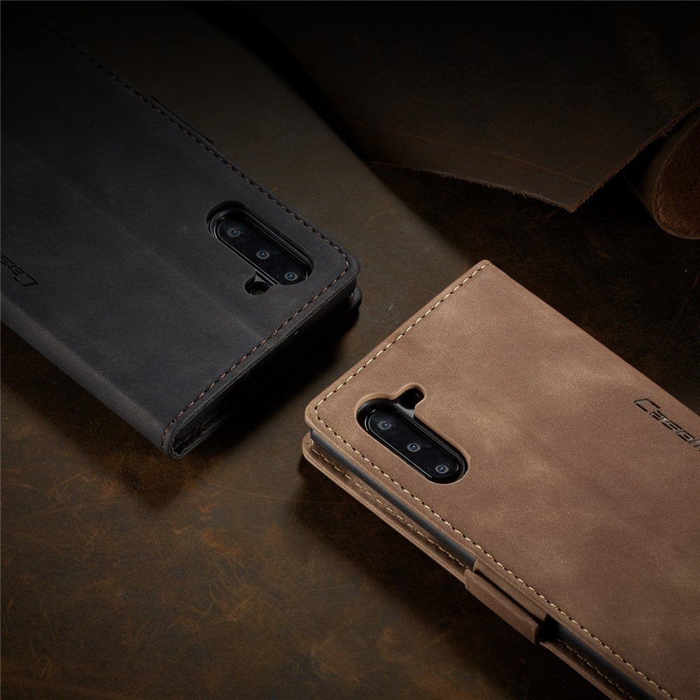CASEME 013 Series Auto-absorbed Flip Leather Wallet Stand Case for Samsung Galaxy Note 10/Note 10 5G