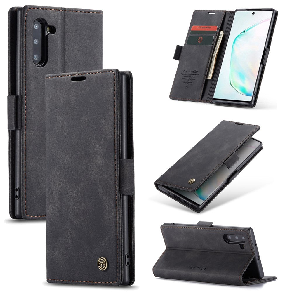 CASEME 013-serien självabsorberande vikbart läderfodral med stativ för Samsung Galaxy Note 10/Note 10 5G