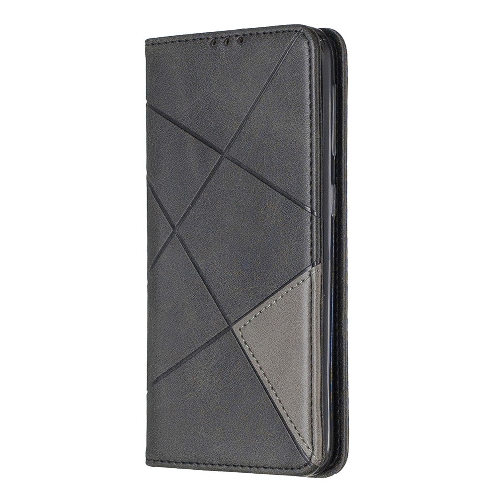 Kortlomme-lædercover med geometrisk mønster til Samsung Galaxy A20e / A10e