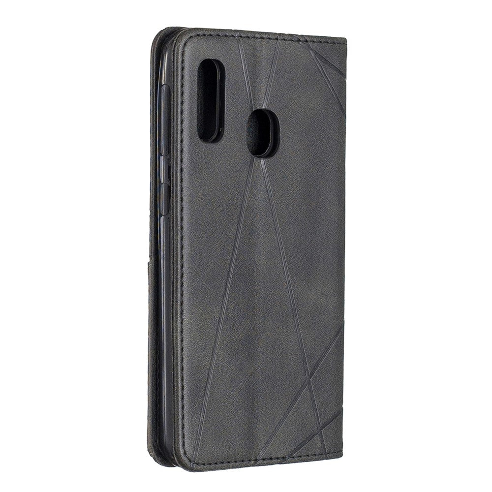 Kortlomme-lædercover med geometrisk mønster til Samsung Galaxy A20e / A10e