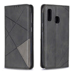 Kortlomme-lædercover med geometrisk mønster til Samsung Galaxy A20e / A10e