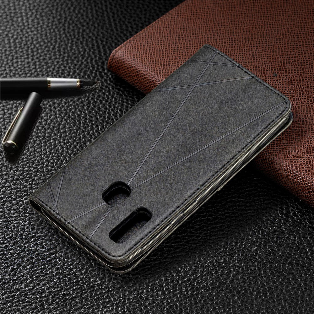Kortlomme-lædercover med geometrisk mønster til Samsung Galaxy A20e / A10e
