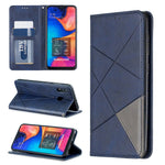 Geometrisk mønster læder stander-etui med kortlommer til Samsung Galaxy A20 / A30