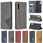 Geometric Pattern Leather Phone Case with Stand for Samsung Galaxy A50 / A50s / A30s