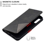 Geometric Pattern Leather Phone Case with Stand for Samsung Galaxy A50 / A50s / A30s