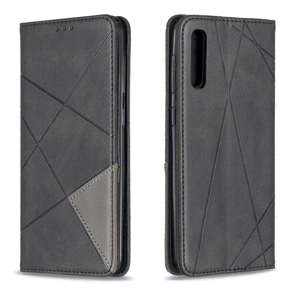 Geometric Pattern Leather Phone Case with Stand for Samsung Galaxy A50 / A50s / A30s