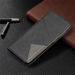 Geometric Pattern Leather Phone Case with Stand for Samsung Galaxy A50 / A50s / A30s
