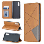Geometric Pattern Leather Phone Case with Stand for Samsung Galaxy A50 / A50s / A30s