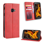 Självabsorberande plånboksfodral i vintage-stil i PU-läder för Samsung Galaxy Xcover 4 / Xcover 4s / G398F