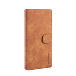 DG.MING Retro Style Læderpung Stand Etui til Samsung Galaxy Note 10 Plus/Note 10 Plus 5G Brun