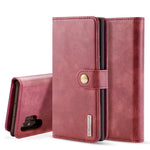 DG.MING telefoncover til Samsung Galaxy Note 10 Plus / Note 10 Plus 5G aftageligt 2-i-1 pung splatlæder + PC-bagcover