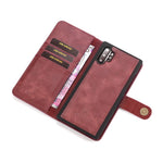 DG.MING telefoncover til Samsung Galaxy Note 10 Plus / Note 10 Plus 5G aftageligt 2-i-1 pung splatlæder + PC-bagcover