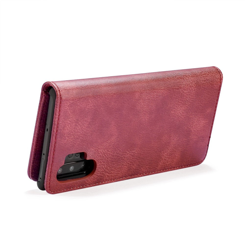 DG.MING telefoncover til Samsung Galaxy Note 10 Plus / Note 10 Plus 5G aftageligt 2-i-1 pung splatlæder + PC-bagcover