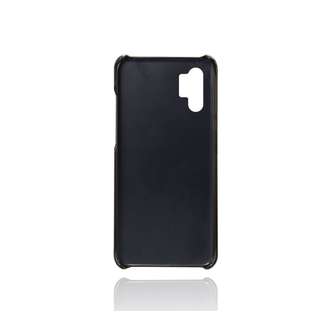 Double Card Slots PU Leather Coated Hard Plastic Case for Samsung Galaxy Note 10 Plus / Note 10 Plus 5G