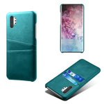 Double Card Slots PU Leather Coated Hard Plastic Case for Samsung Galaxy Note 10 Plus / Note 10 Plus 5G