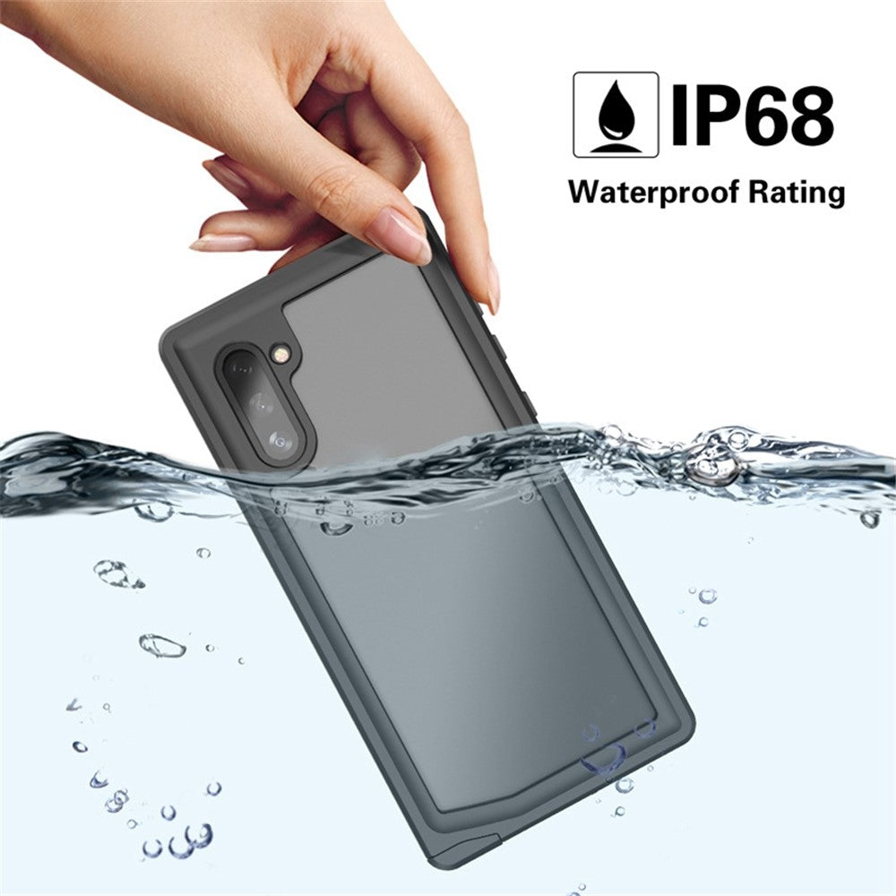 REDPEPPER IP68 Waterproof Protection Phone Case Covering for Samsung Galaxy Note 10 [Support Fingerprint Unlock] [Clear Back]