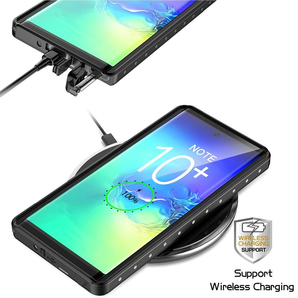 REDPEPPER IP68 vandtæt telefoncover til Samsung Galaxy Note 10 Plus [understøtter fingeraftryksoplåsning] [klar bagside]