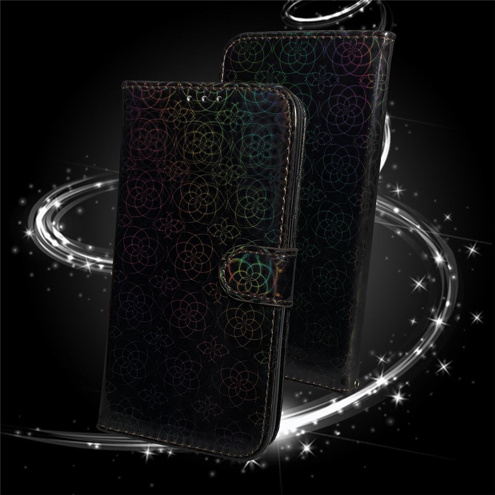 For Samsung Galaxy A80 / A90 Clean Color Flower Pattern Wallet Stand Leather Phone Cover Protective Phone Case with Lanyard