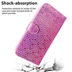 Phone Case for Samsung Galaxy A20e Flower Pattern TPU + PU Leather Stand Wallet Phone Cover Shell